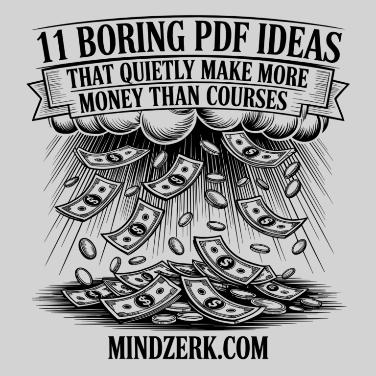 11 Boring PDF Ideas That Quietly Make More Money Than Courses