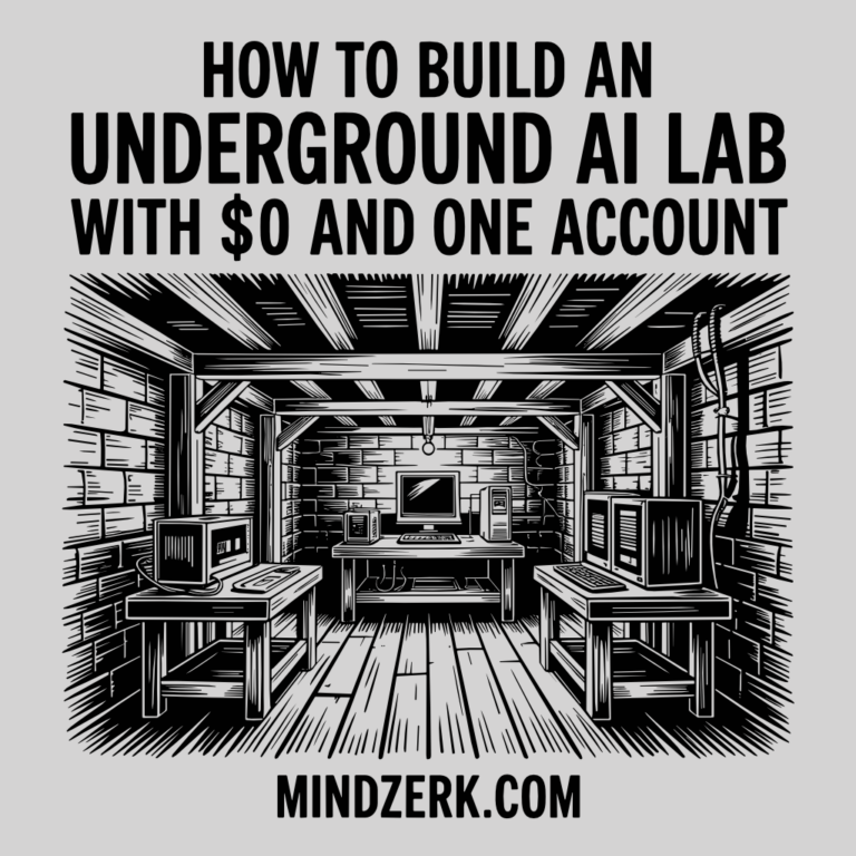 How to Build an Underground AI Lab with $0 and One Account