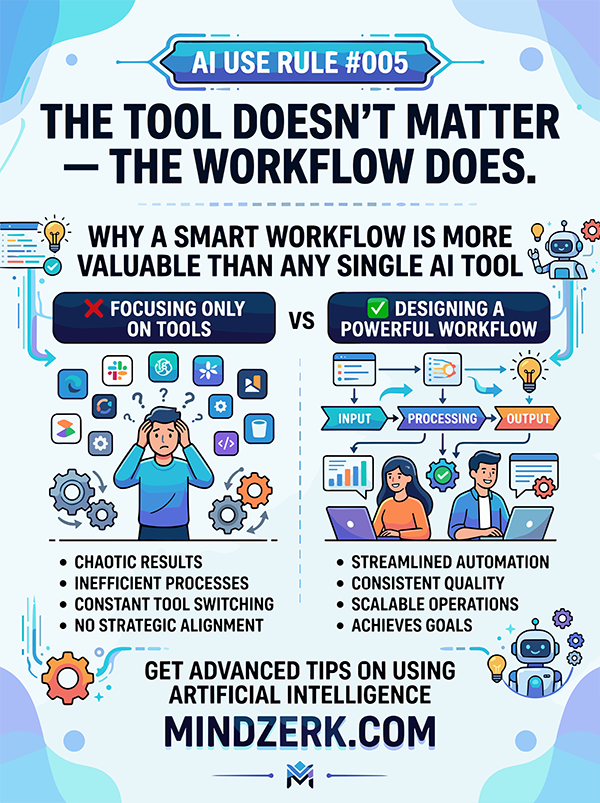 AI Use Rule #005: The Tool Doesn’t Matter — The Workflow Does