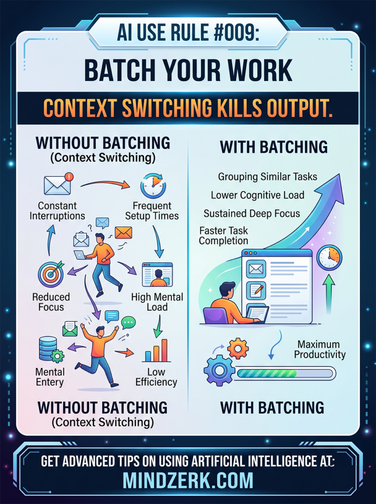 AI Use Rule #009: Batch Your Work
