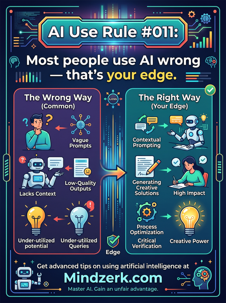 AI Use Rule #011: Most People Use AI Wrong — That’s Your Edge