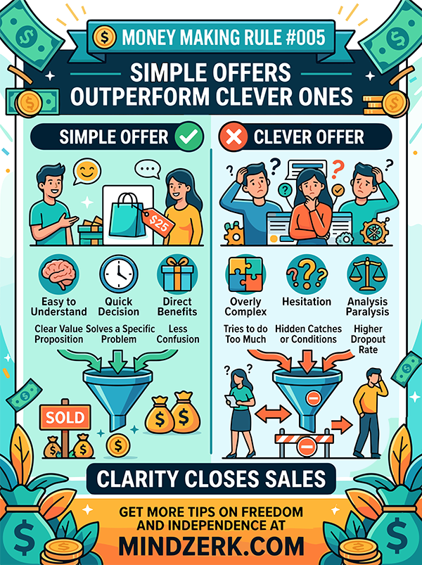 Money Making Rule #005: Simple Offers Outperform Clever Ones