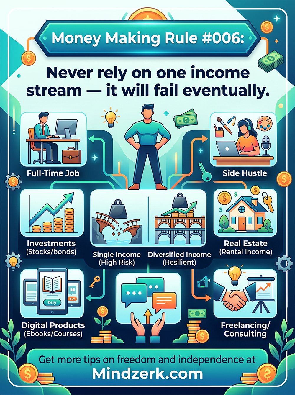 Money Making Rule #006: Never Rely on One Income Stream