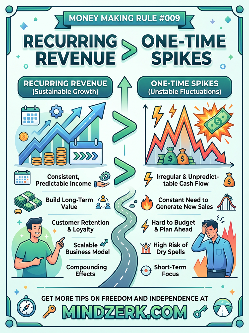 Money Making Rule #009: Recurring Revenue Beats One-Time Spikes