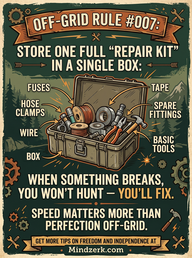 Off-Grid Rule #007: One Repair Kit. One Box. No Searching
