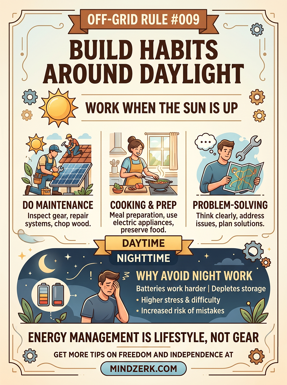 Off-Grid Rule #009: Build Habits Around Daylight