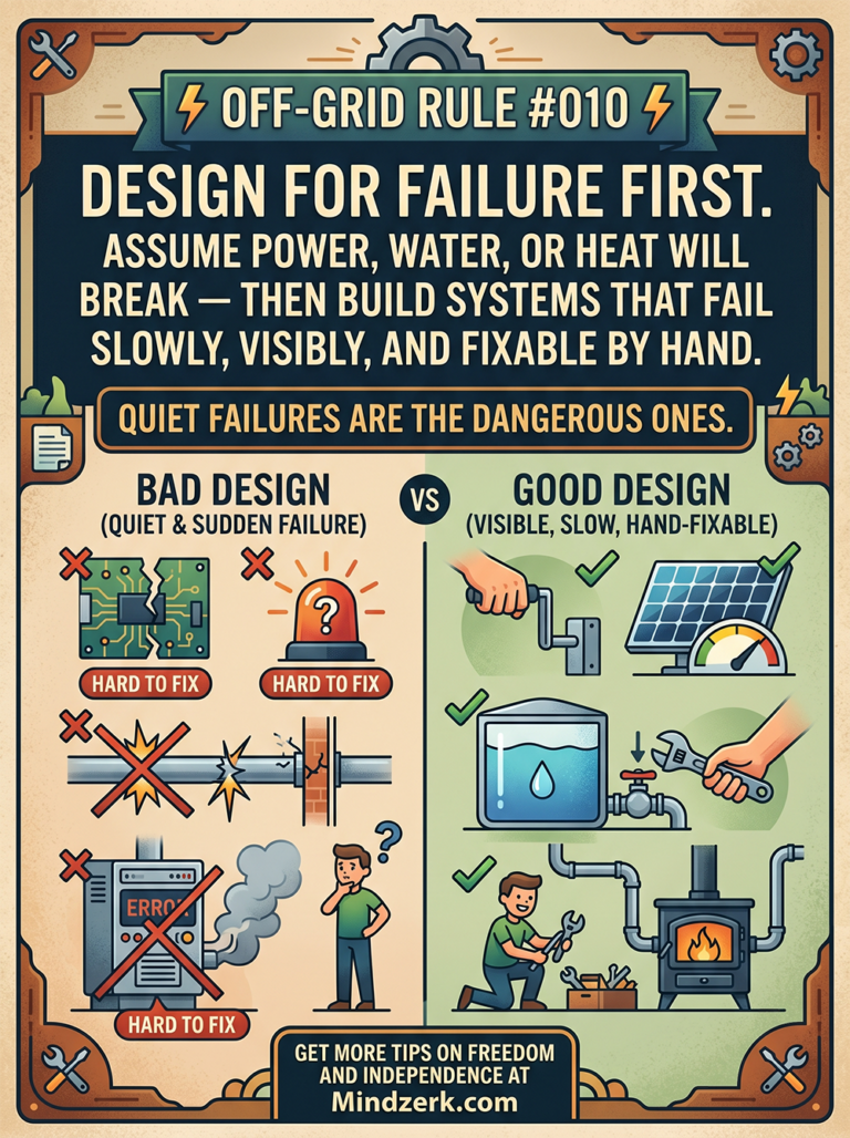 Off-Grid Rule #010: Design for Failure First