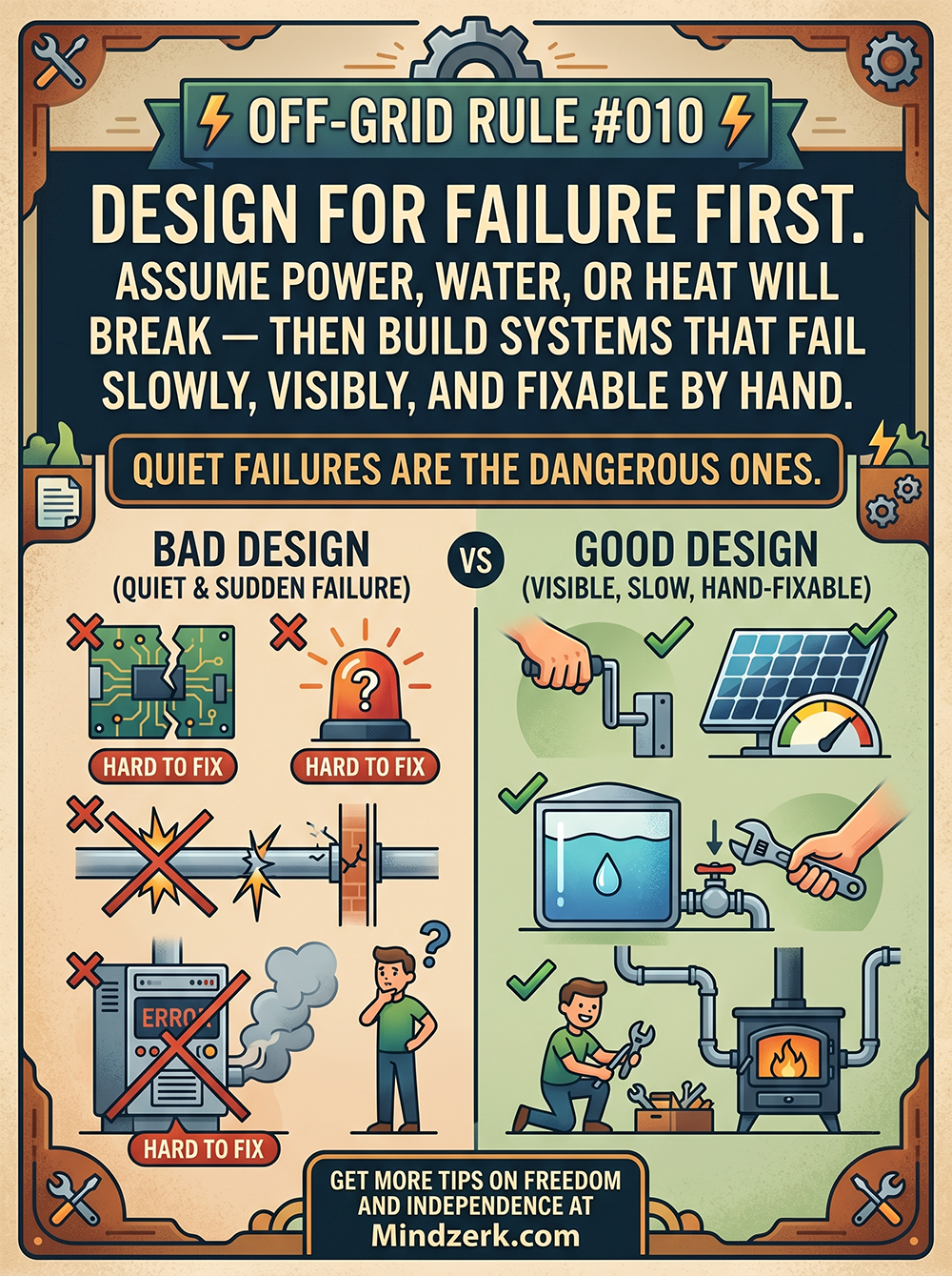 Off-Grid Rule #010: Design for Failure First