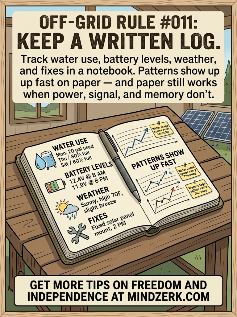 Off-Grid Rule #011: Keep a Written Log