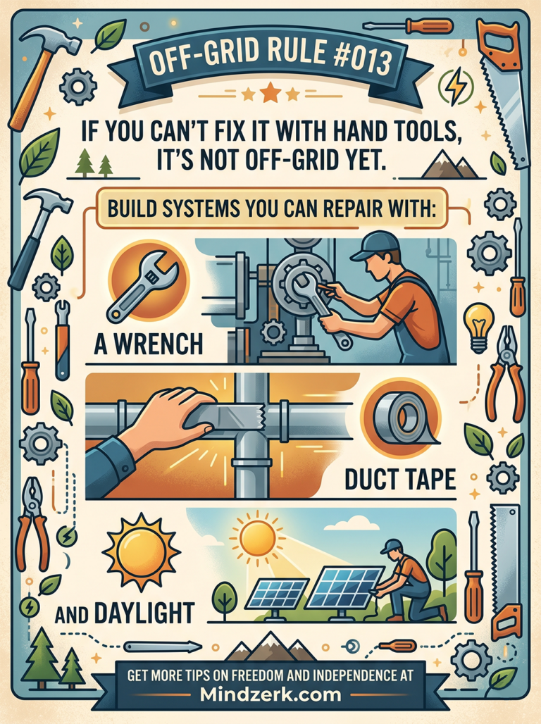 Off-Grid Rule #013: If You Can’t Fix It With Hand Tools, It’s Not Off-Grid Yet