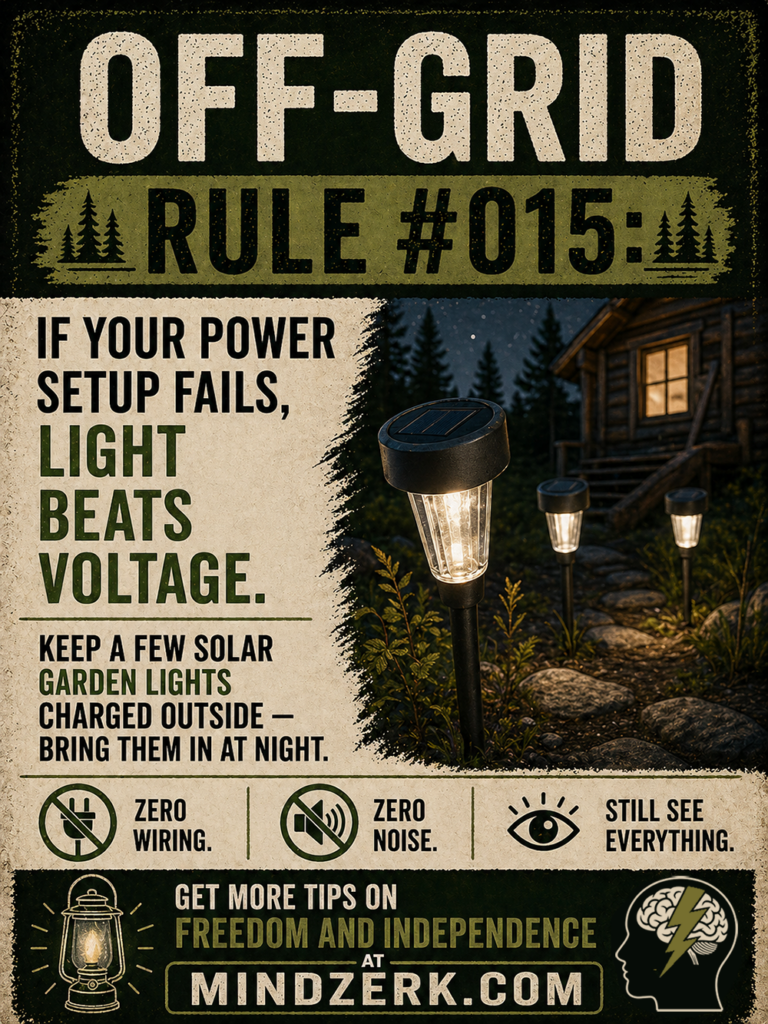 Off-Grid Rule #015: If Your Power Setup Fails, Light Beats Voltage