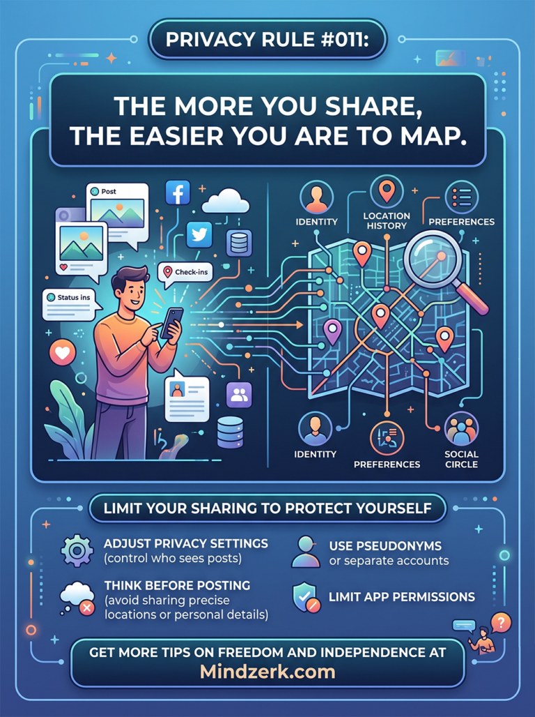 Privacy Rule #011: The More You Share, the Easier You Are to Map