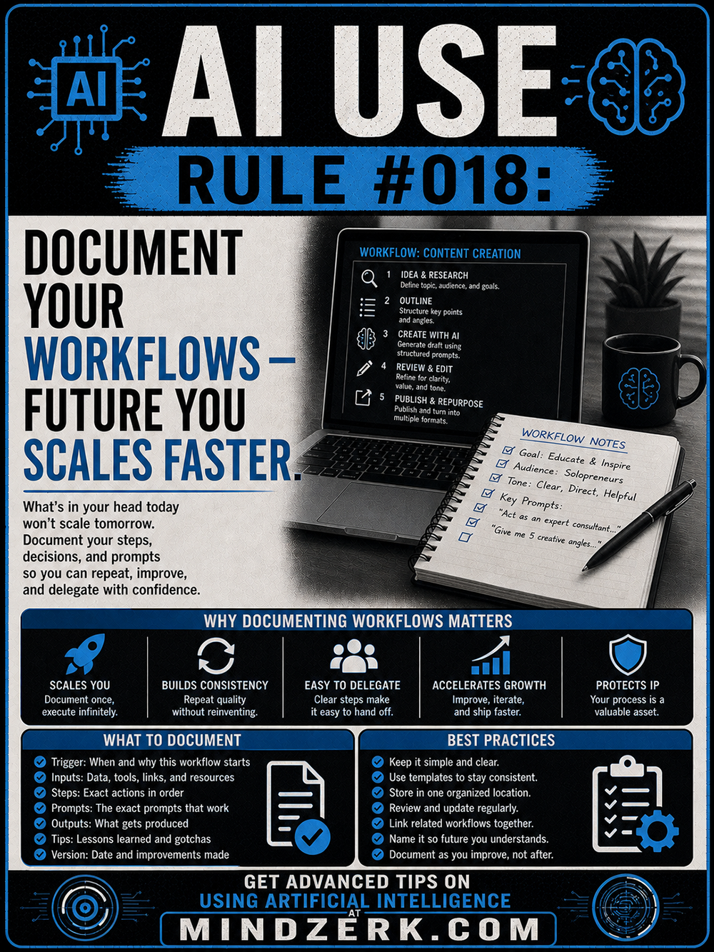 AI Use Rule #018: Document Your Workflows — Future You Scales Faster