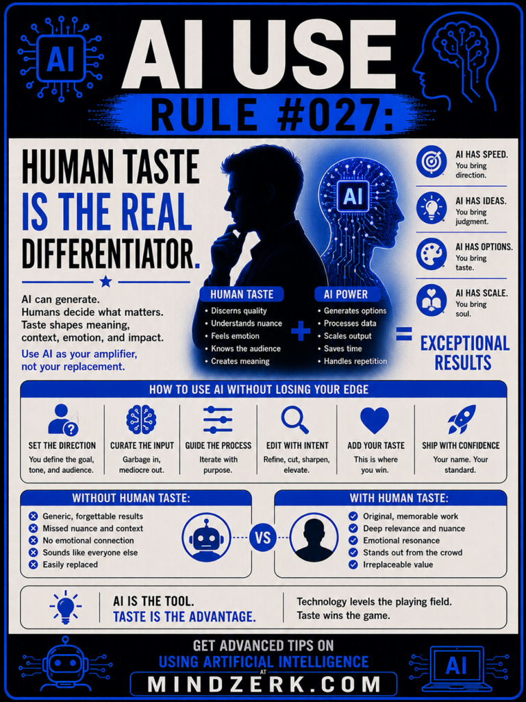AI Use Rule #027: Human Taste Is the Real Differentiator