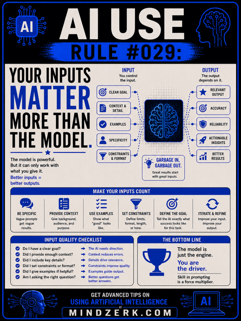 AI Use Rule #029: Your Inputs Matter More Than the Model