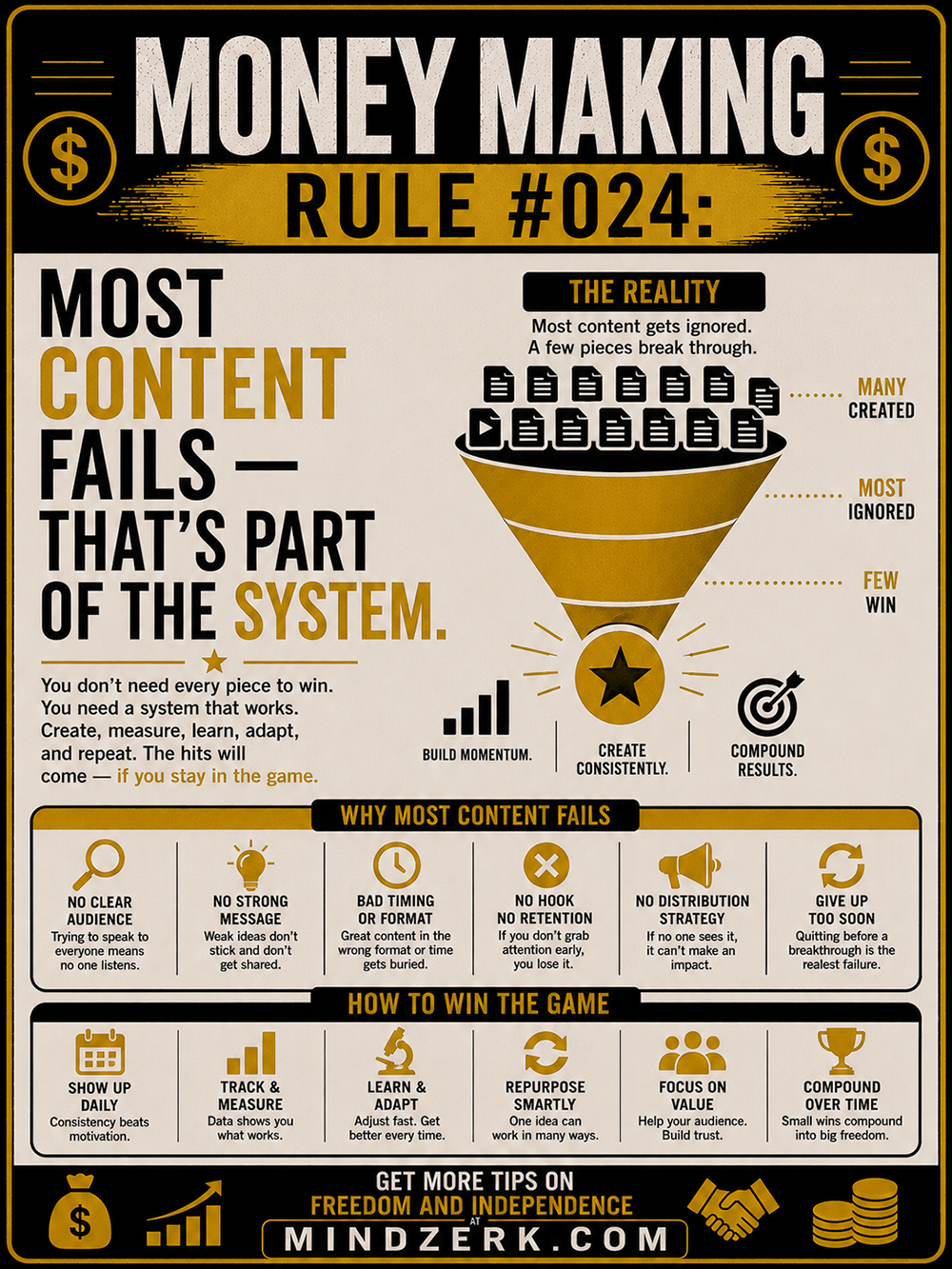 Money Making Rule #024: Most Content Fails — That’s Part of the System