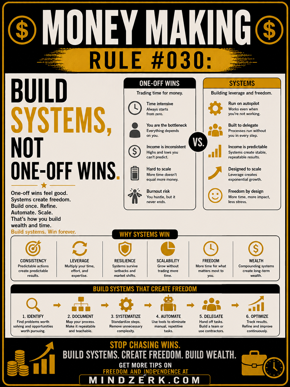 Money Making Rule #030: Build Systems, Not One-Off Wins