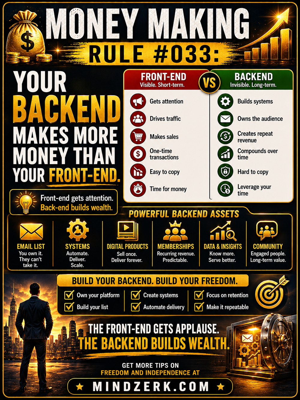 Money Making Rule #033: Your Backend Makes More Money Than Your Front-End