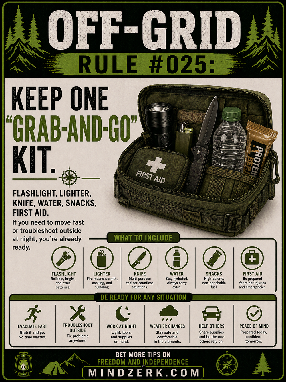Off-Grid Rule #025: Keep One “Grab-And-Go” Kit