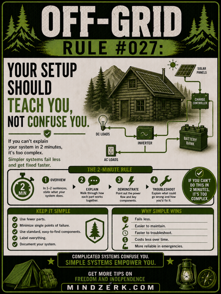 Off-Grid Rule #027: Your Setup Should Teach You, Not Confuse You