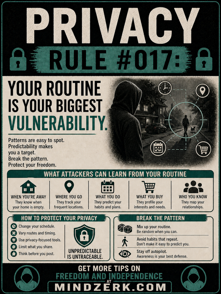 Privacy Rule #017: Your Routine Is Your Biggest Vulnerability