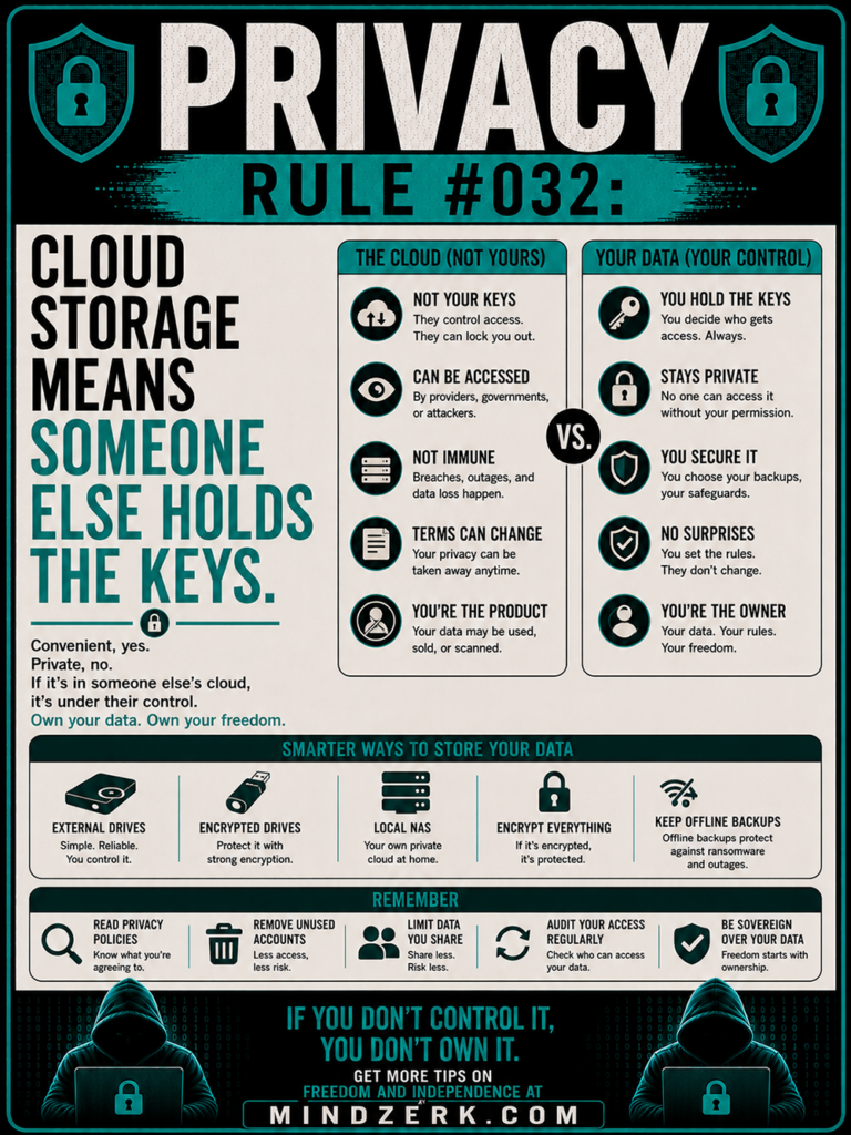 Privacy Rule #032: Cloud Storage Means Someone Else Holds the Keys