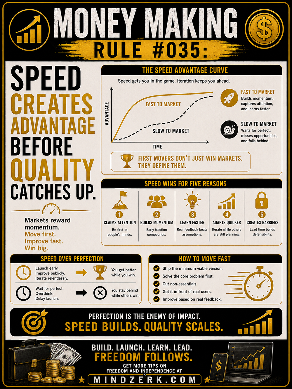 Money Making Rule #035: Speed Creates Advantage Before Quality Catches Up