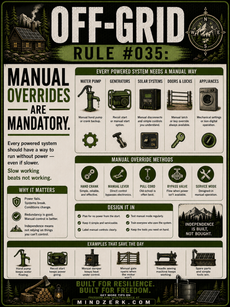 Off-Grid Rule #035: Manual Overrides Are Mandatory