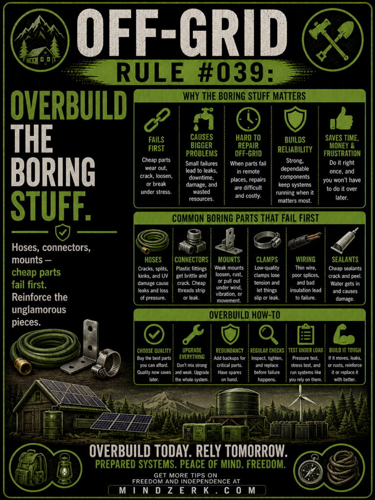 Off-Grid Rule #039: Overbuild the Boring Stuff