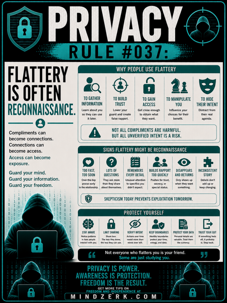 Privacy Rule #037: Flattery Is Often Reconnaissance